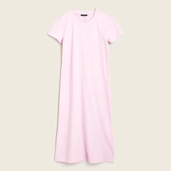 J. CREW Dress T-Shirt Midi Short Sleeves Organic Cotton Icy Lilac Purple Small - Picture 4 of 6